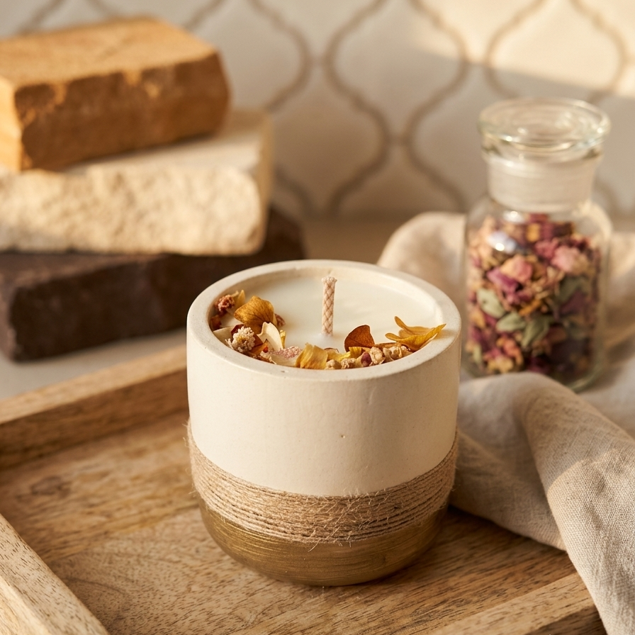 Atelier Terra Candle - Gold Small
